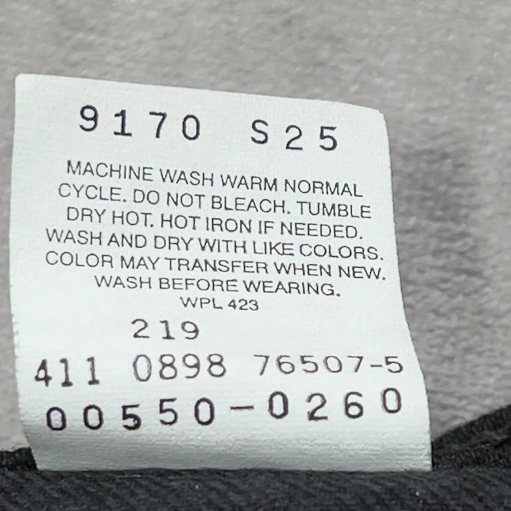 Vintage Levi's Jeans Mens 38x30 Black 550 Relaxed Fit Tapered Deadstock Mexico